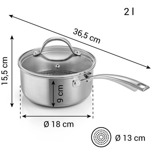 Tescoma Rajnica s pokrievkou SteelCRAFT pr. 18 cm, 2 l