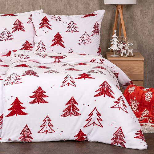 4Home Posteljnina iz mikroflanele Trees, 140 x 220 cm, 70 x 90 cm