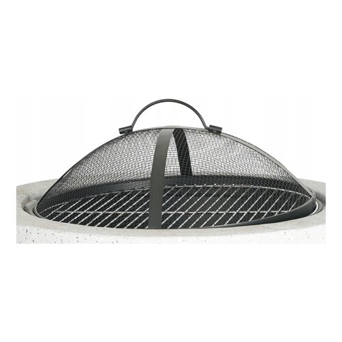 Ognisko ogrodowe z pokrywą, białe, średnica 60 x42 cm