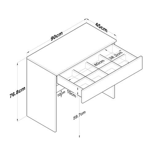 Masă cosmetică BJ 104 Alb