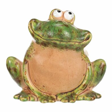 Gartendekoration aus Keramik Frosch, 13 x 10 x 12 cm