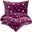 4Home Povlečení mikroflanel Stars violet, 140 x 220 cm, 70 x 90 cm