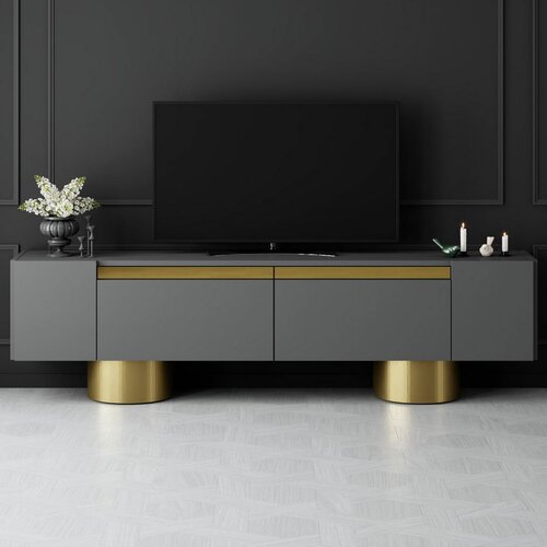 Măsuță TV Bohem Anthracite and Gold