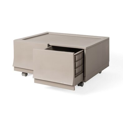 Cutie de depozitare modulară Wave twin Wood cu roți 54,6 x 43,4 x 22 cm