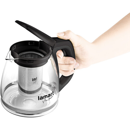 Lamart LT7025 čajnik Verre 1,1 l, črn