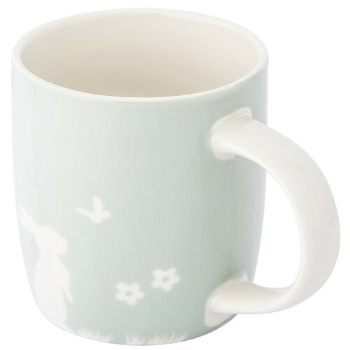 Altom Porcelán bögre Nyúl pillangóval, 360 ml,zöld, zöld termék 2. képe