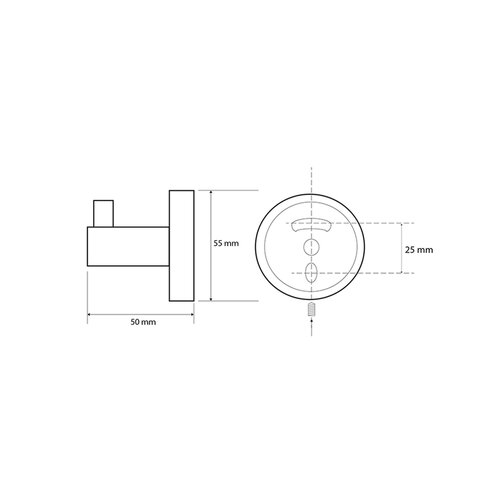 Sapho XR205W X-Round White wieszak, biały