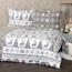 Lenjerie pat bumbac flanel 4Home Christmas Time , gri,  140 x 220 cm, 70 x 90 cm