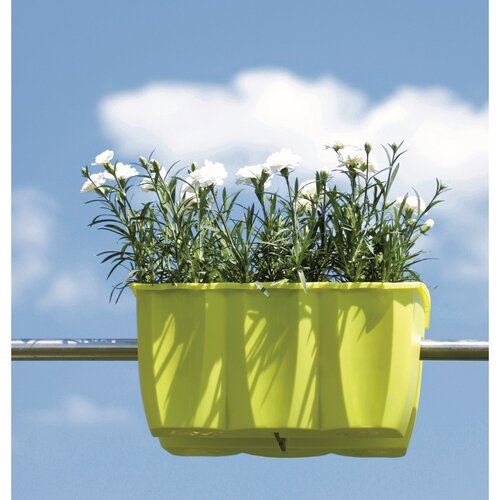 Škatla za balkonske ograje zelena 12 l