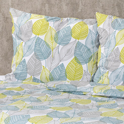 Lenjerie de pat din bumbac 4Home Nordic Leaves, 140 x 220 cm, 70 x 90 cm