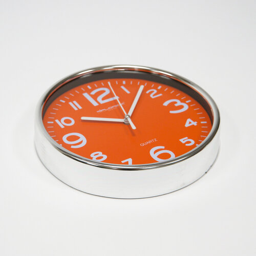 Nástenné hodiny oranžová, 20 cm