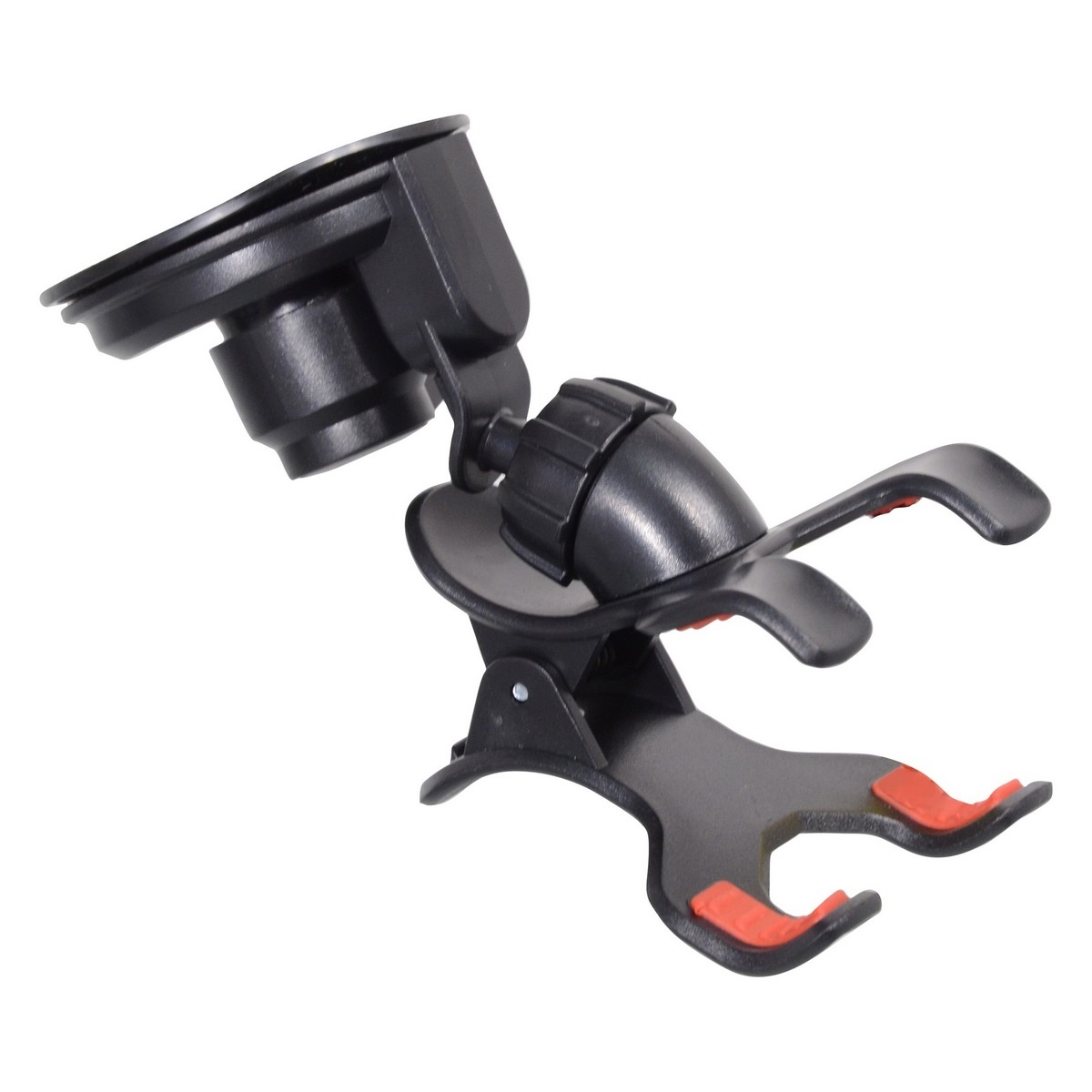 Compass Double Telefon / GPS tartó tapadókoronggalklipsszel, fekete akciós termékkép 1