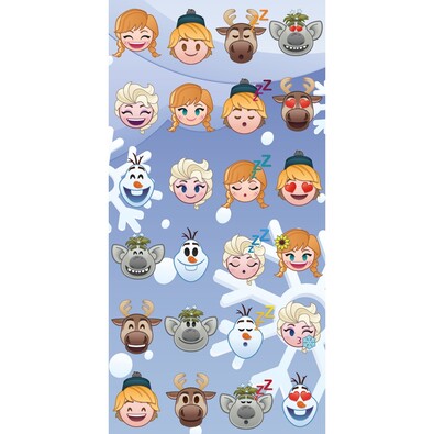 Osuška Emoji Ľadové kráľovstvo Frozen, 70 x 140 cm
