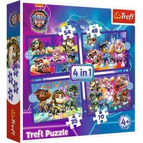 Trefl Puzzle Tlapková patrola Hrdinové, 4v1 (35, 48, 54, 70 dílků)
