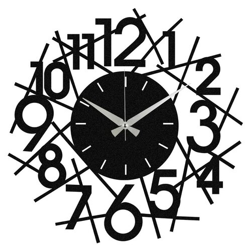 Ceas de perete Rasputin,Black, 48 x 48 cm