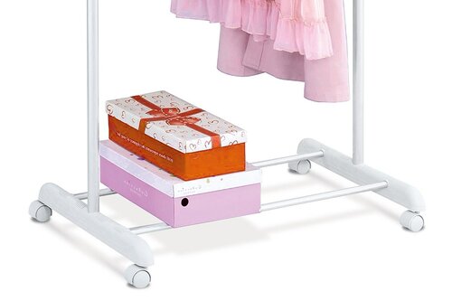 Stojan na oblečenie ABD-1209 WT chróm/biela, 83 x 164 cm