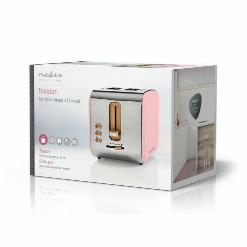 Nedis KABT510EPK toster, różowy
