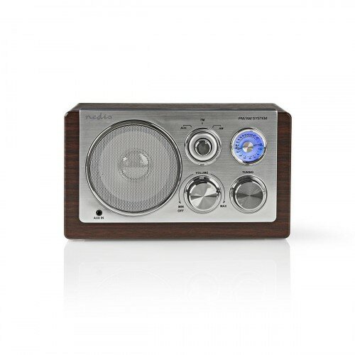 Nedis Stolné rádio Retro FM / AM 3 W, hnedá