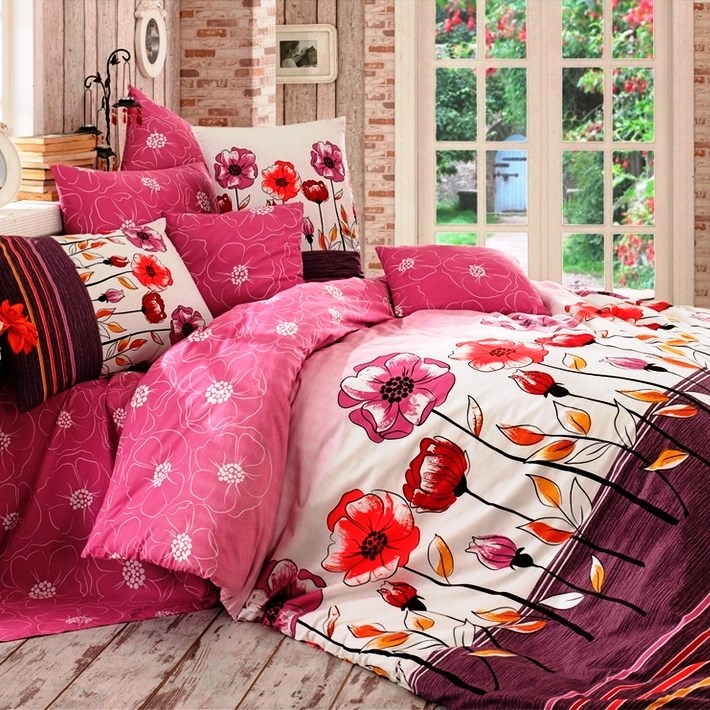 BedTex Bavlněné povlečení Amanda lila, 140 x 220 cm, 70 x 90 cm