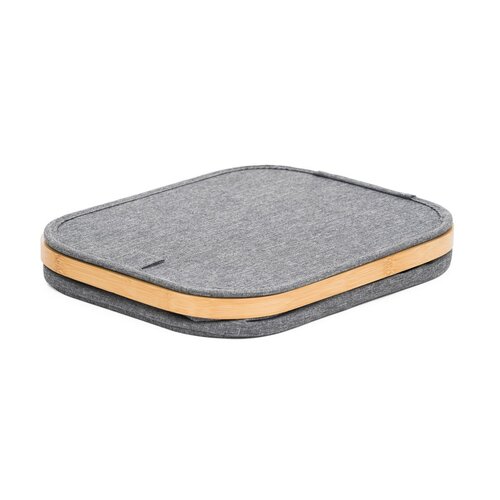 Úložný box G21 24 x 30 x 15 cm, bambusový s vekom, sivý