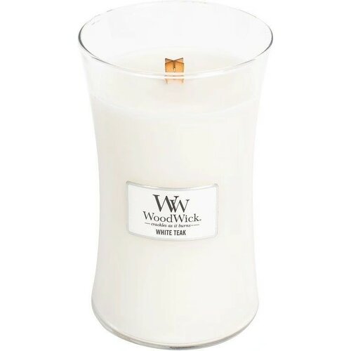Woodwick Vonná svíčka váza velká White Teak, 609 g