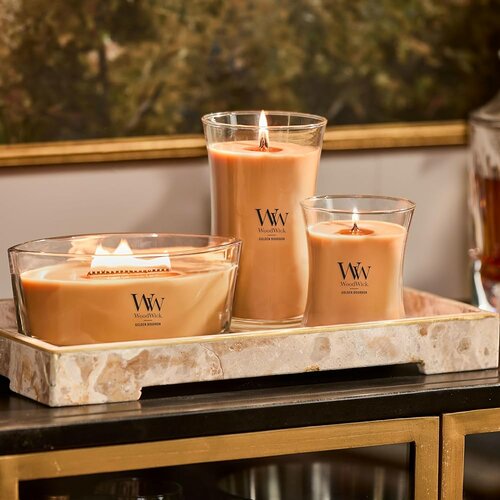 WoodWick dišeča sveča, velika vaza, Golden Bourbon, 609 g