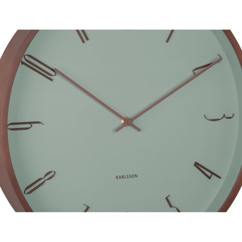Karlsson 6014GR dizajnové nástenné hodiny zelená, pr. 40 cm