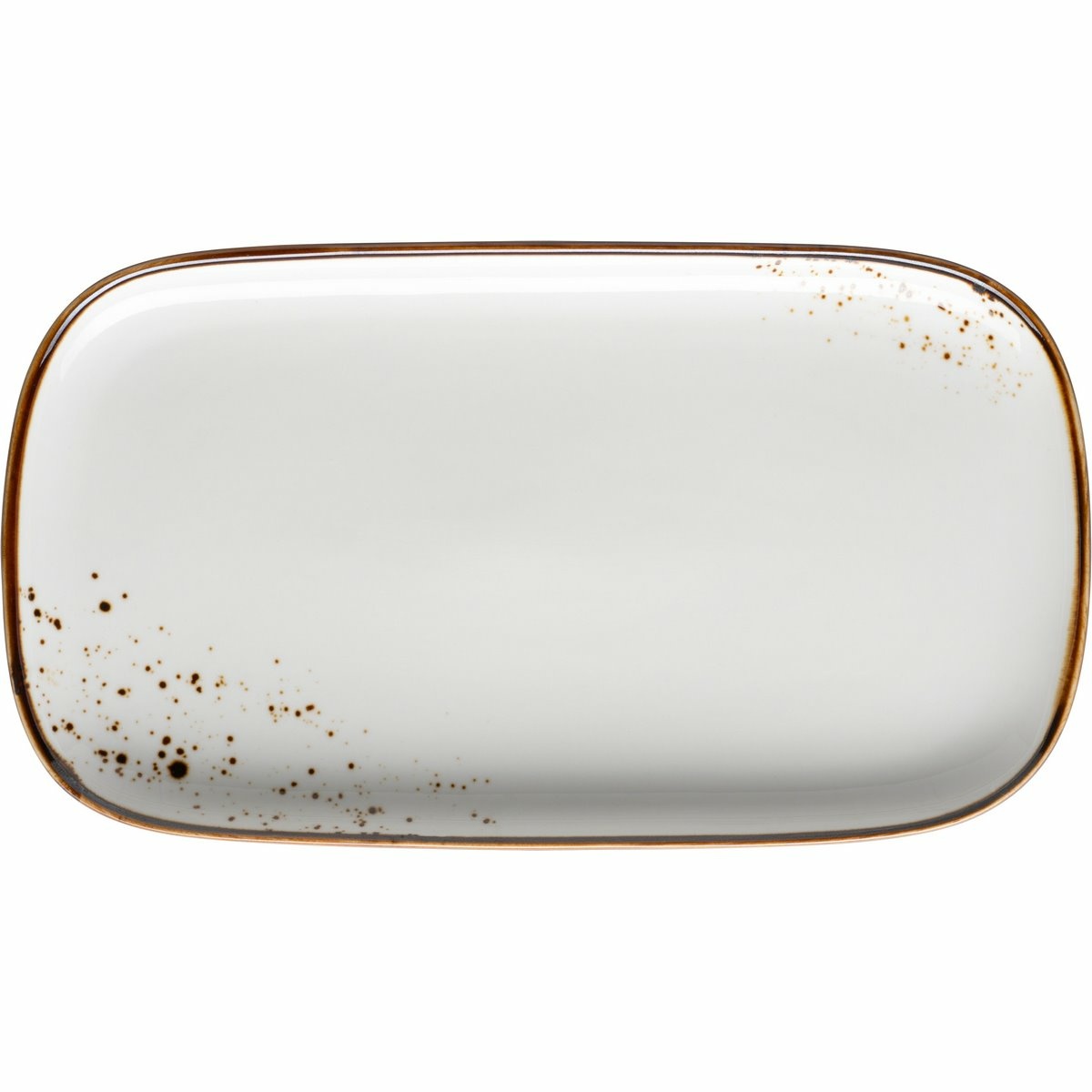 Mäser Taca prostokątna Pintar Białe brązowe kropki25 x 14 x 2 cm, S
