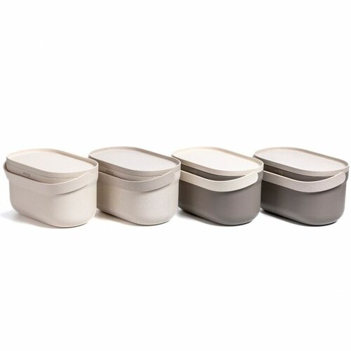 Container deșeuri biologice fără cadru și saci,Plastia,  taupe cu zaț de cafea, 4 l