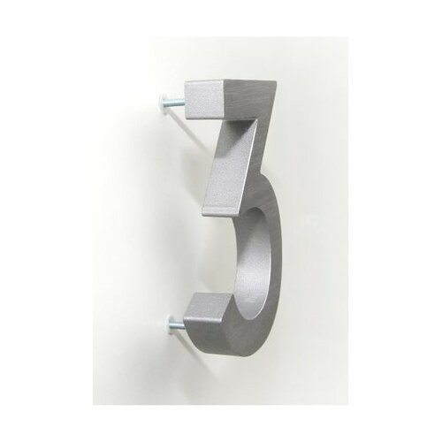 Aluminijska hišna številka 7, 3D brušena površinapovršina