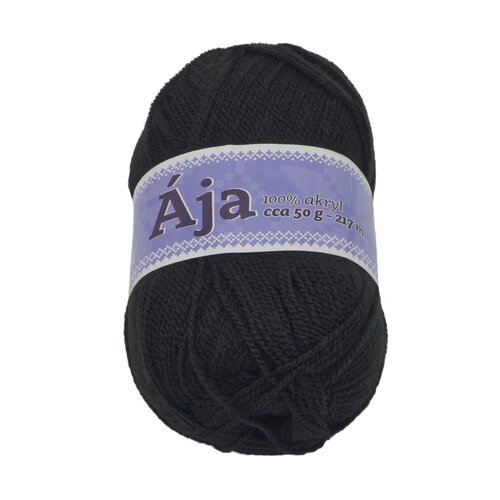 Garn AJA schwarz , 50 g / 217 m