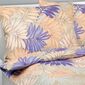 Lenjerie de pat din bumbac Bellatex Frunze somon,violet, 140 x 200 cm, 70 x 90 cm