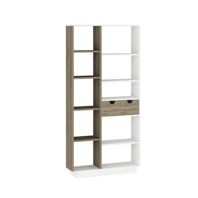 Knihovna Luma White and Walnut