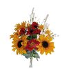 Buchet artificial de floarea-soarelui și mac, 80 x19 cm
