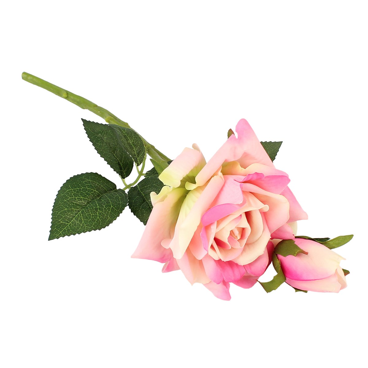 Umelá rozkvitnutá ruža s pukmi