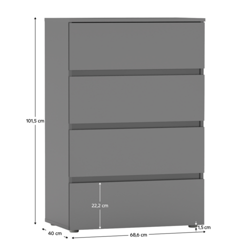 Komoda PARMAD, grafit