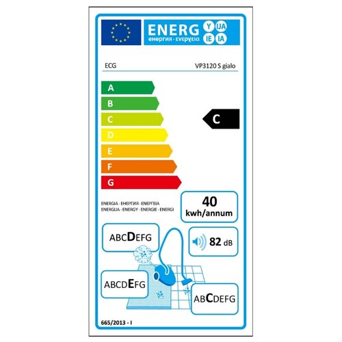 ECG VP 3101 S odkurzacz workowy Giallo