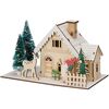 Vánoční LED dekorace Zimní domek, 20x10x12,5 cm, dekor 2