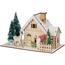 Vánoční LED dekorace Zimní domek, 20x10x12,5 cm, dekor 2
