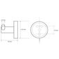 SAPHO XB203 X-Round Black dupla horog, fekete