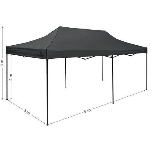 Cattara 13343 Partyzelt Waterproof, grau,3 x 6 m