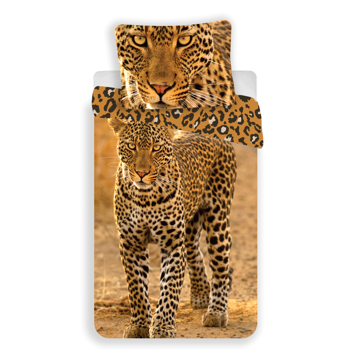 Jerry Fabrics bavlna povlečení Leopard 2017 140x200 70x90