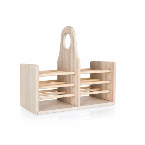 Banquet Leseni stojalo za kuhinjsko posodje 20 x10 x 18 cm