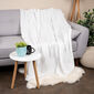 Pătură fleece alb, 130 x 160 cm