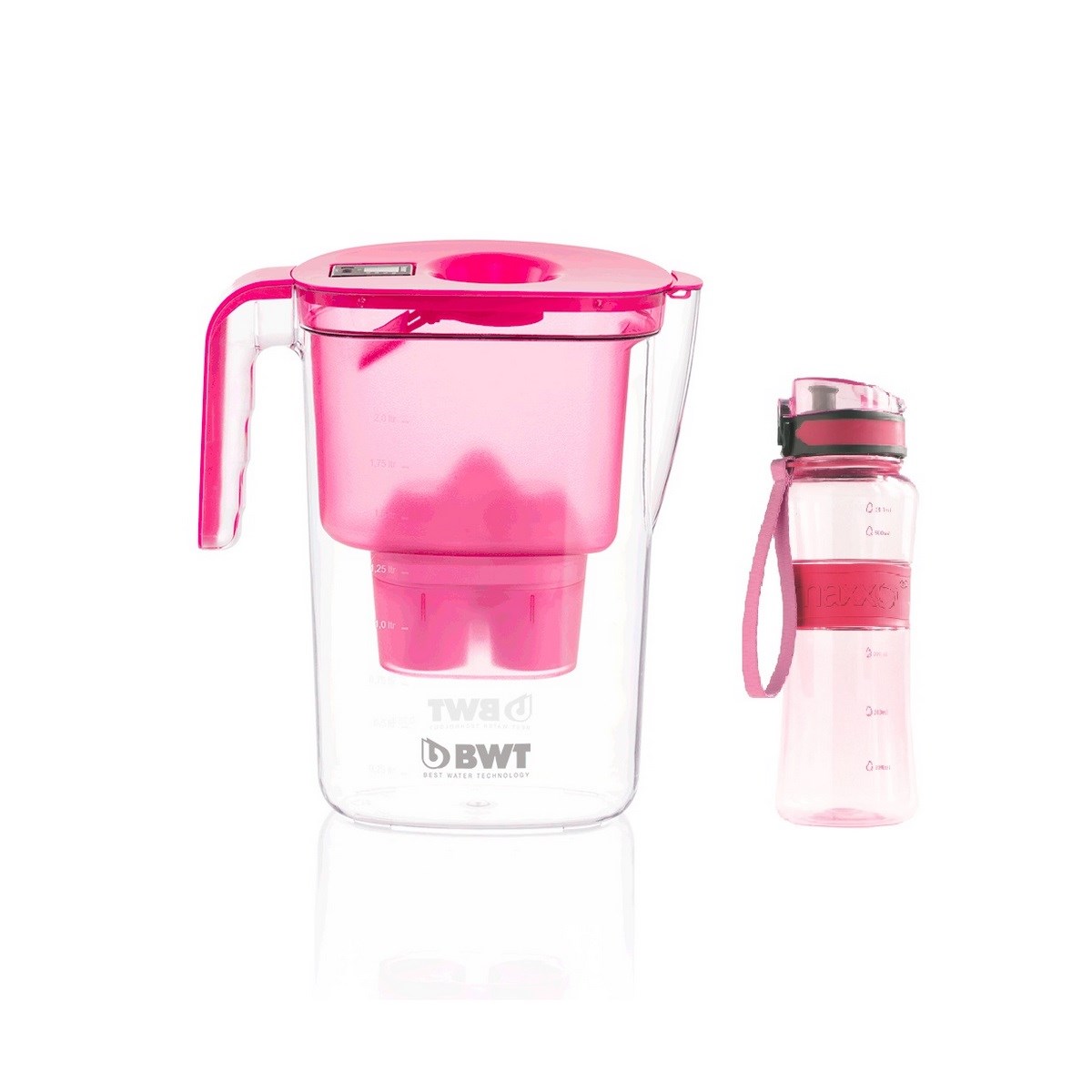 BWT Filtračná kanvica Vida 2,6 l, ružová + darček outdoor športová fľaša