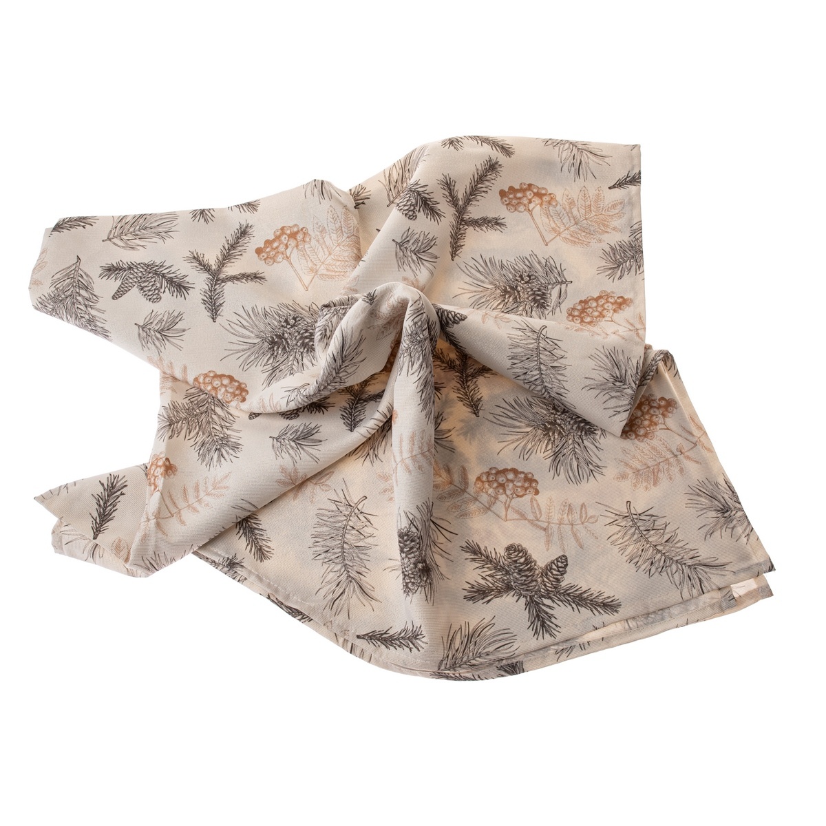 Świąteczny obrus wodoodporny Gałązki, 140 x 140 cm