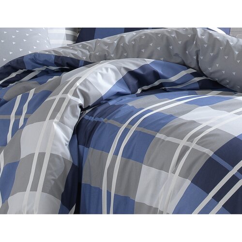 BedTex Bombažna posteljnina Mark blue , 220 x 200cm, 2 kosa 70 x 90 cm