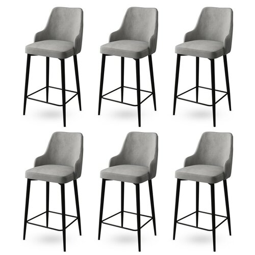 Set de scaune de bar Enox Grey, 6 buc.