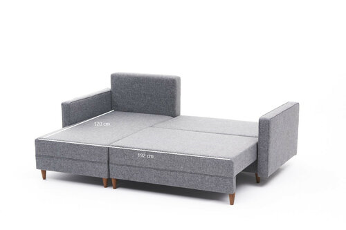 Canapea extensibilă de colț Aydam Left Grey