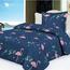 Pościel z mikropluszu „Flamingo” granatowy, 140 x 200 cm, 70 x 90 cm